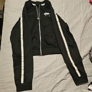 Nike Black Track Jacket with White Accents